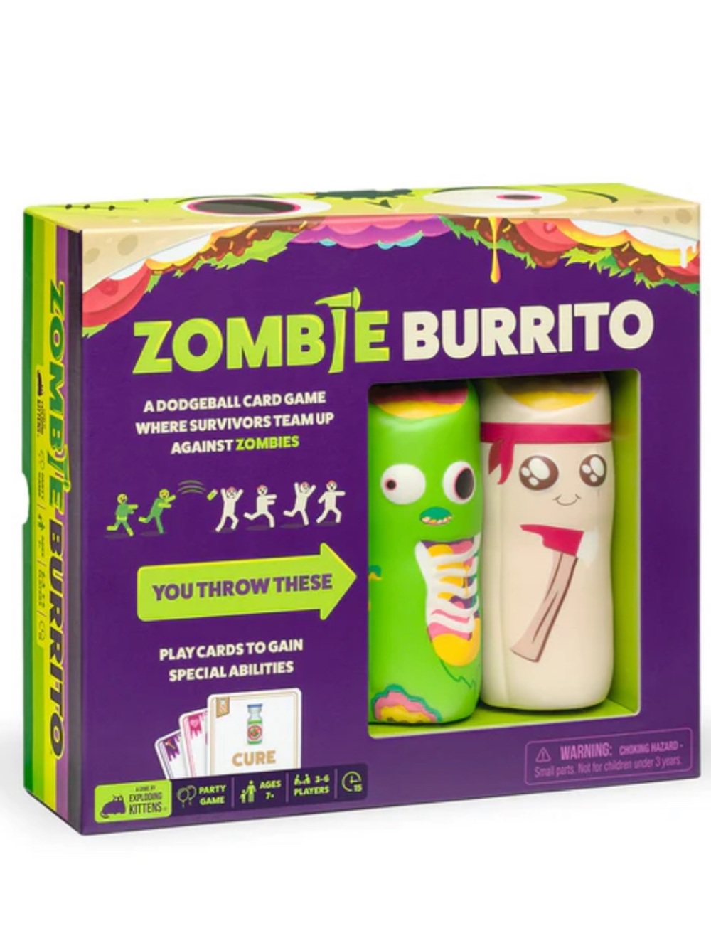 Zombie Burrito Card Game dodgeball party board game exploding kittens